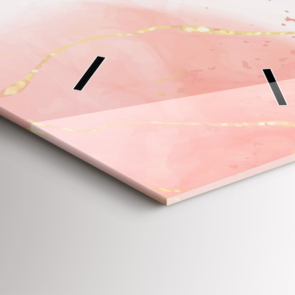 Horloge murale verticale marbre rose