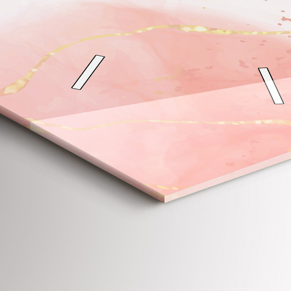 Horloge murale verticale marbre rose