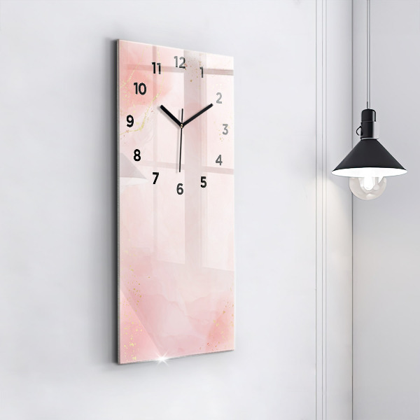 Horloge murale verticale marbre rose