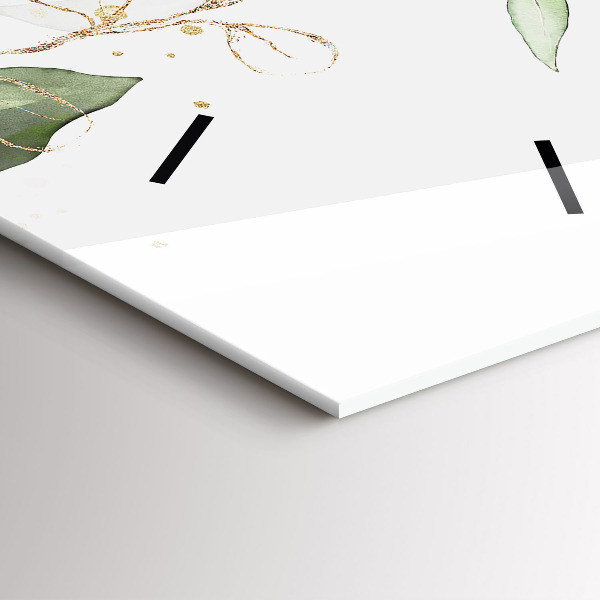 Horloge murale verticale 'Feuilles d''abstraction'