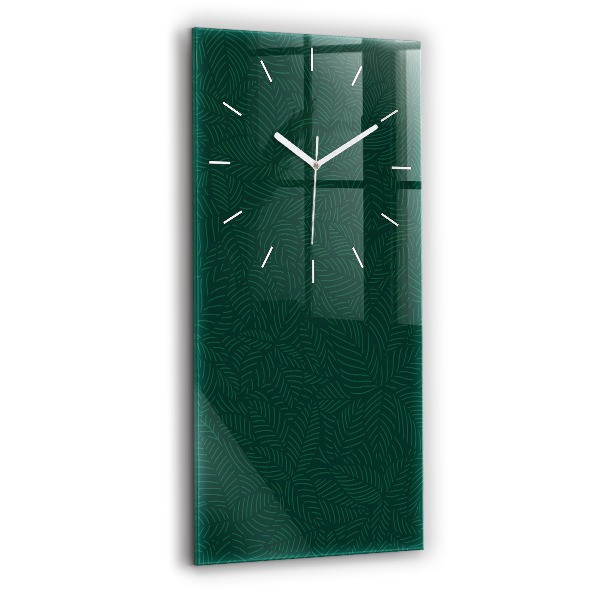Horloge murale verticale Motif de feuille