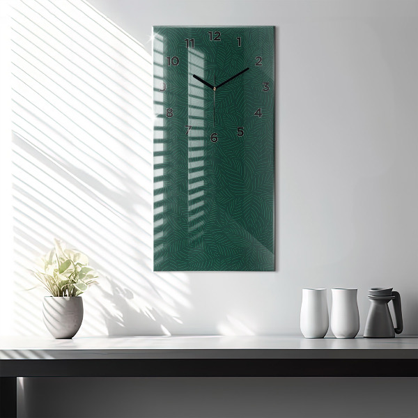 Horloge murale verticale Motif de feuille