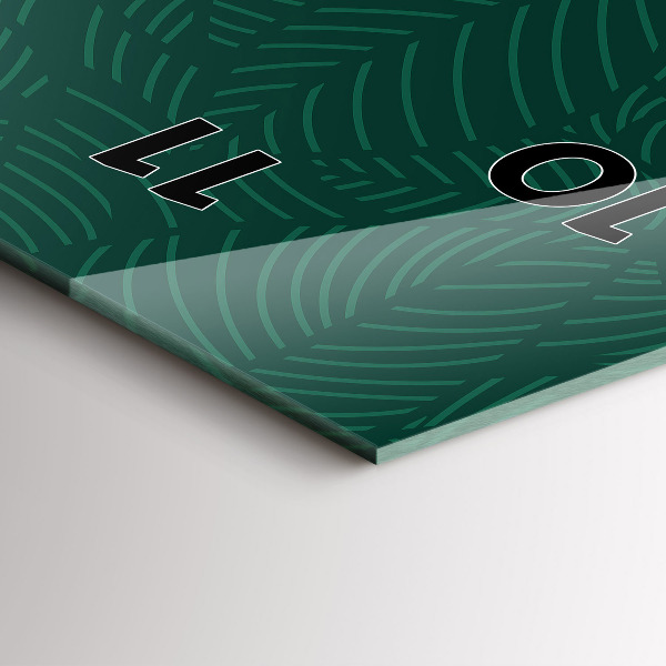 Horloge murale verticale Motif de feuille