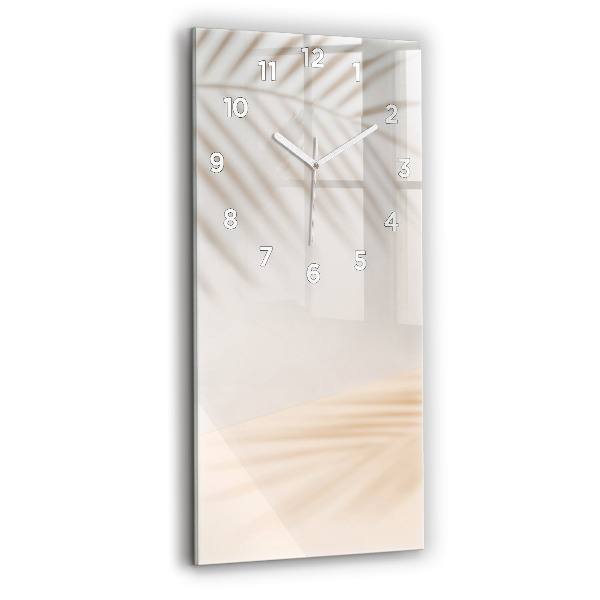 Horloge murale verticale Abstraction crémeuse