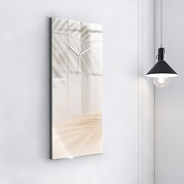 Horloge murale verticale Abstraction crémeuse