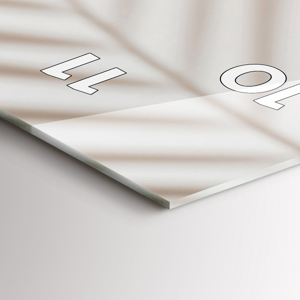 Horloge murale verticale Abstraction crémeuse