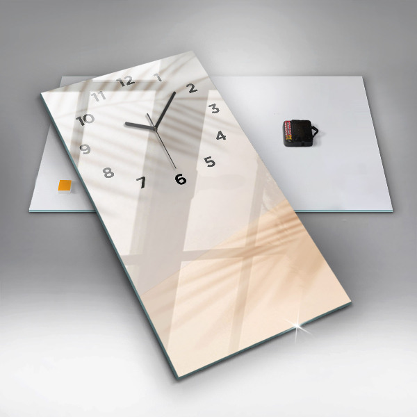 Horloge murale verticale Abstraction crémeuse