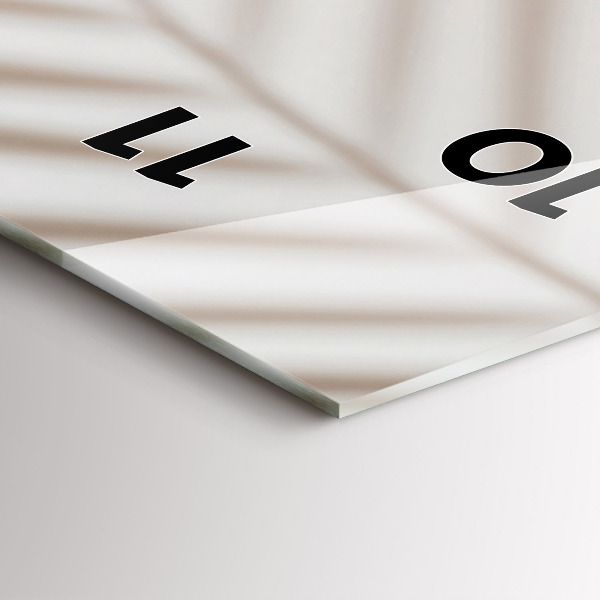 Horloge murale verticale Abstraction crémeuse