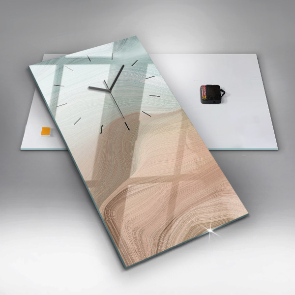 Horloge murale verticale Abstraction des vagues