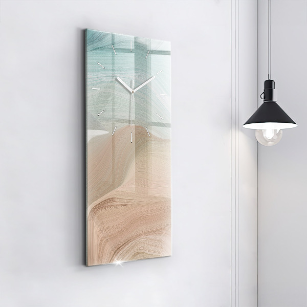 Horloge murale verticale Abstraction des vagues