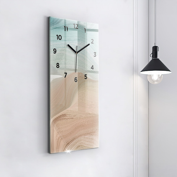 Horloge murale verticale Abstraction des vagues