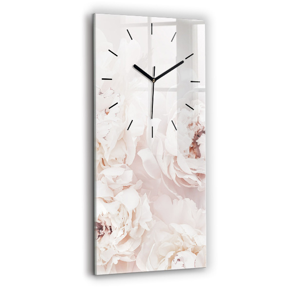 Horloge murale verticale Fleurs de pivoine