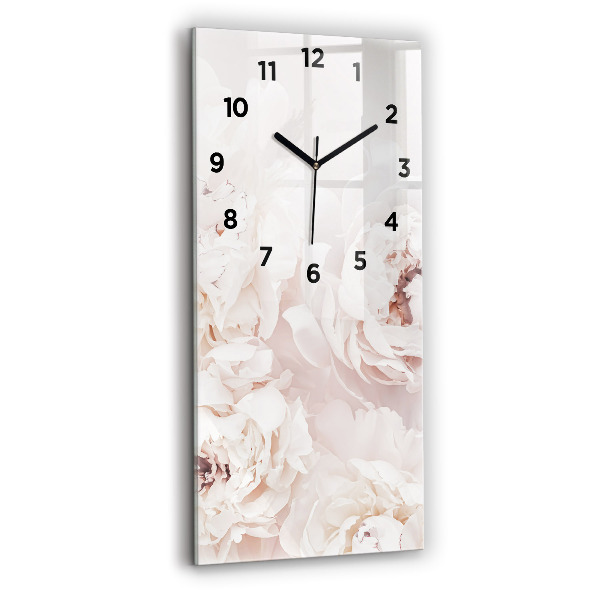 Horloge murale verticale Fleurs de pivoine