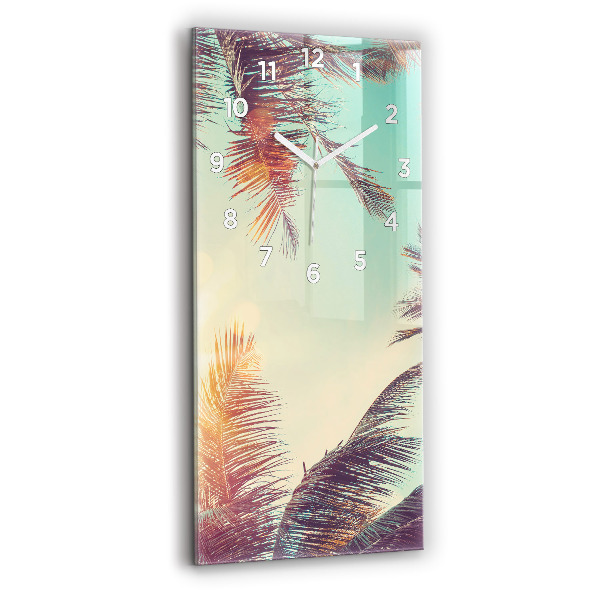 Horloge murale verticale Palmiers tropicaux