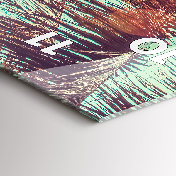 Horloge murale verticale Palmiers tropicaux