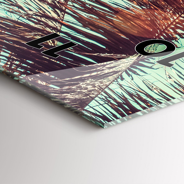 Horloge murale verticale Palmiers tropicaux