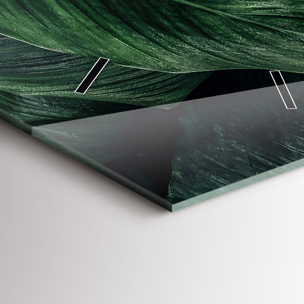 Horloge murale verticale Monstera tropical