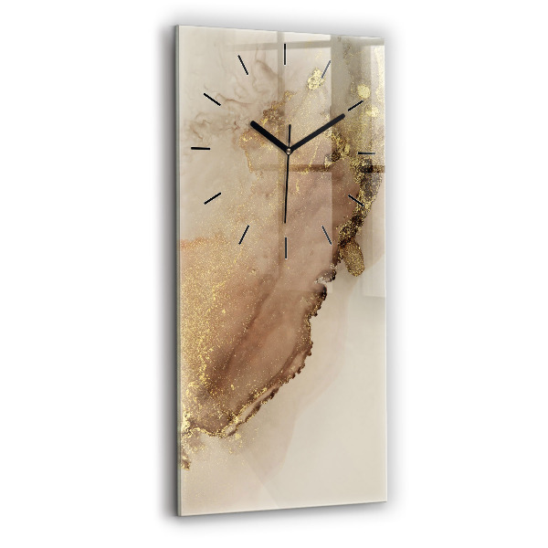 Horloge murale verticale Art moderne beige