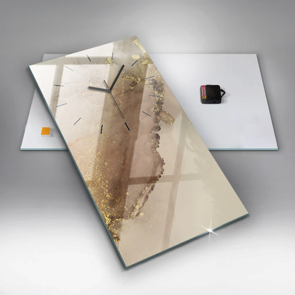 Horloge murale verticale Art moderne beige