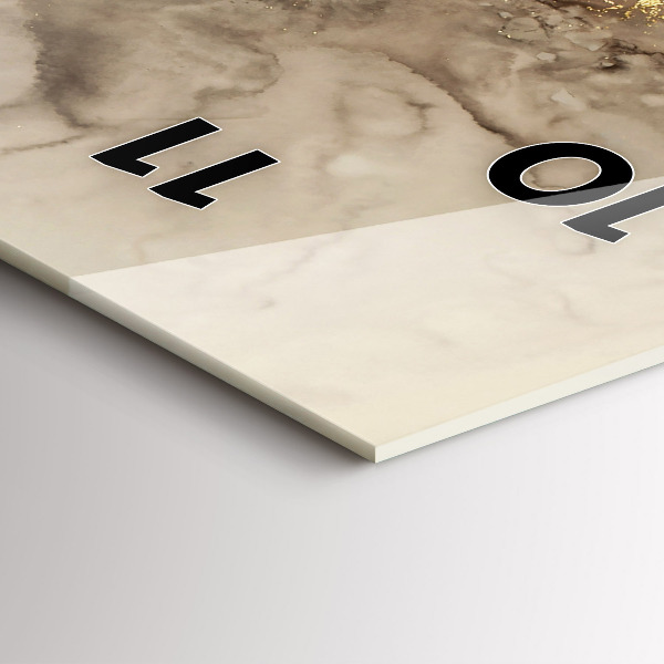 Horloge murale verticale Art moderne beige