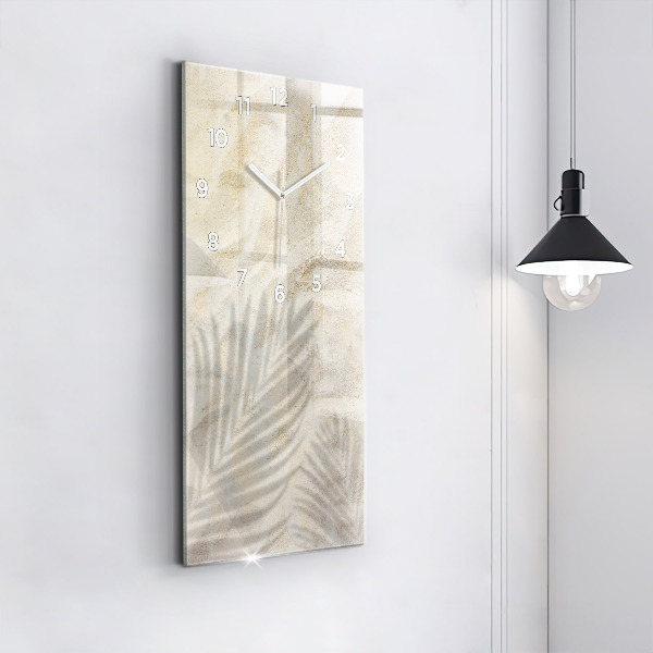 Horloge murale verticale 'Sable à l''ombre des palmiers'