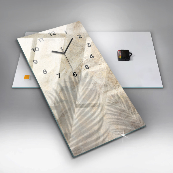 Horloge murale verticale 'Sable à l''ombre des palmiers'