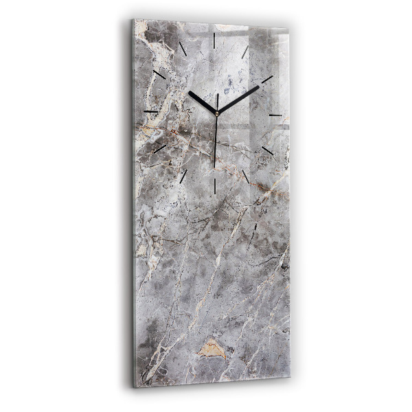 Horloge murale verticale Marbre granit gris