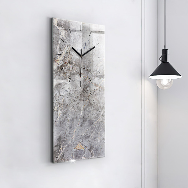 Horloge murale verticale Marbre granit gris