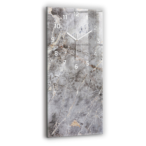Horloge murale verticale Marbre granit gris