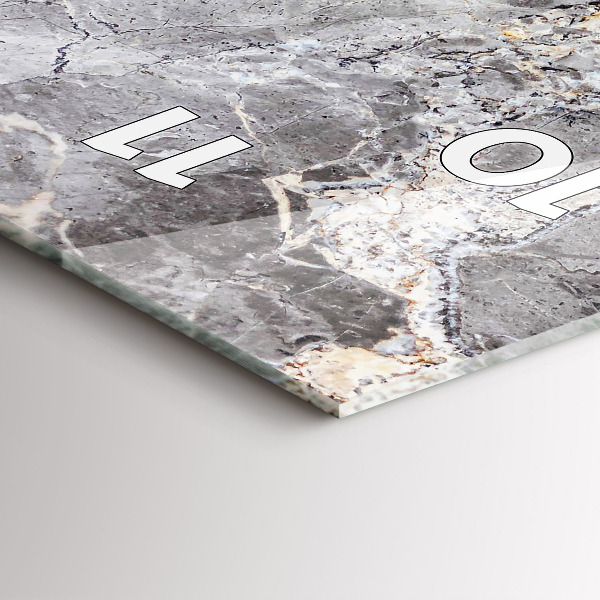 Horloge murale verticale Marbre granit gris