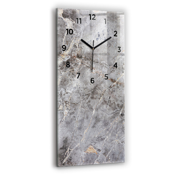 Horloge murale verticale Marbre granit gris