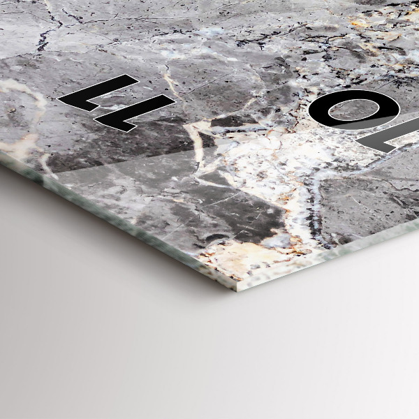 Horloge murale verticale Marbre granit gris