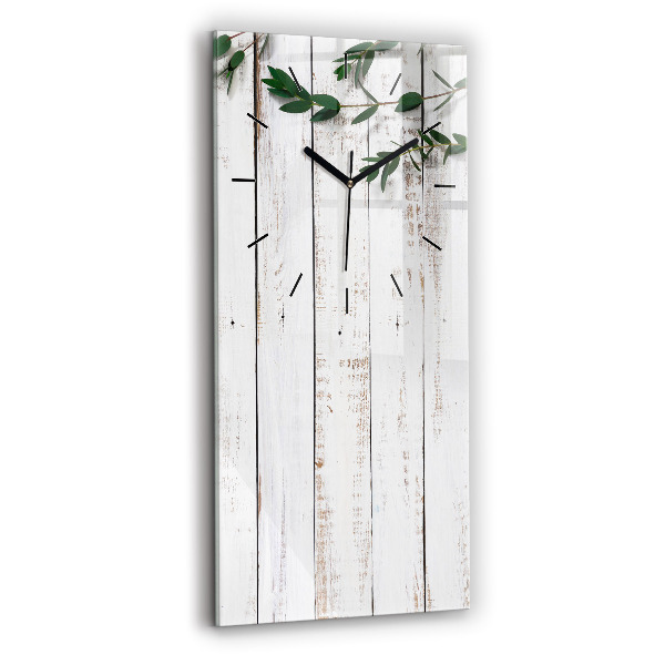 Horloge murale verticale Planches en bois clair