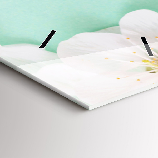 Horloge murale verticale Fleurs de pommier en fleurs