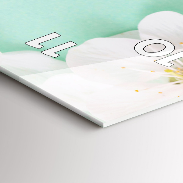 Horloge murale verticale Fleurs de pommier en fleurs