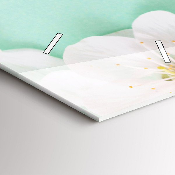 Horloge murale verticale Fleurs de pommier en fleurs