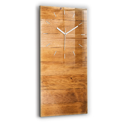 Horloge murale verticale planches de bois