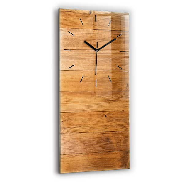 Horloge murale verticale planches de bois