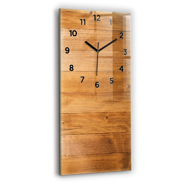 Horloge murale verticale planches de bois