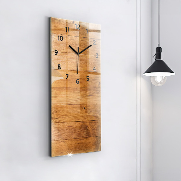 Horloge murale verticale planches de bois