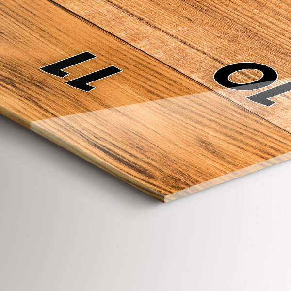 Horloge murale verticale planches de bois