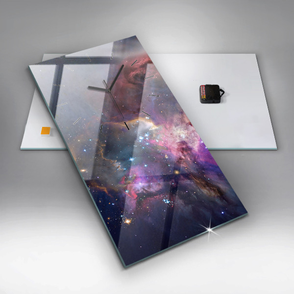 Horloge murale verticale Galaxie et étoiles