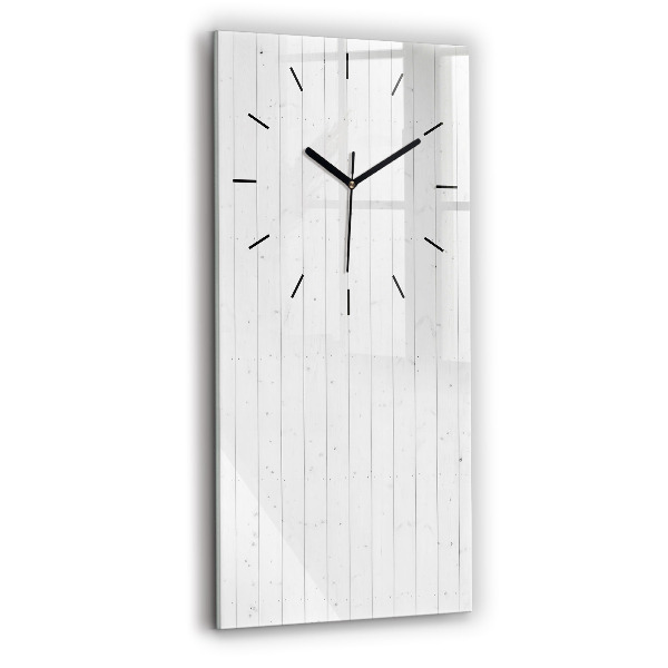 Horloge murale verticale Motif de panneaux en bois