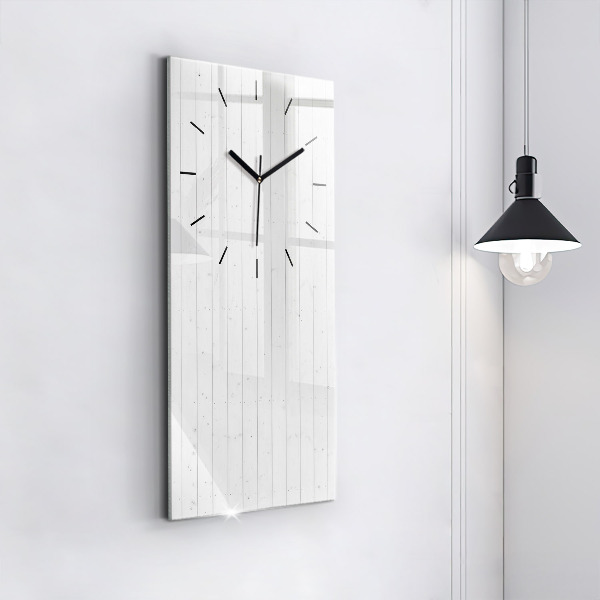 Horloge murale verticale Motif de panneaux en bois