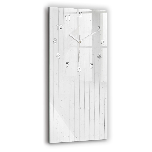 Horloge murale verticale Motif de panneaux en bois