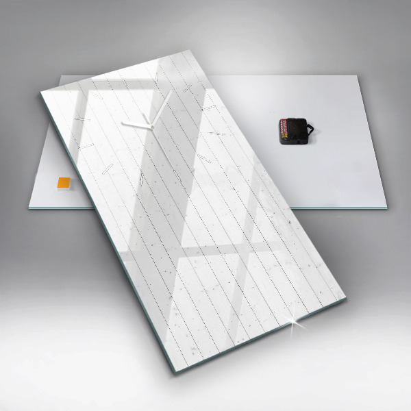 Horloge murale verticale Motif de panneaux en bois