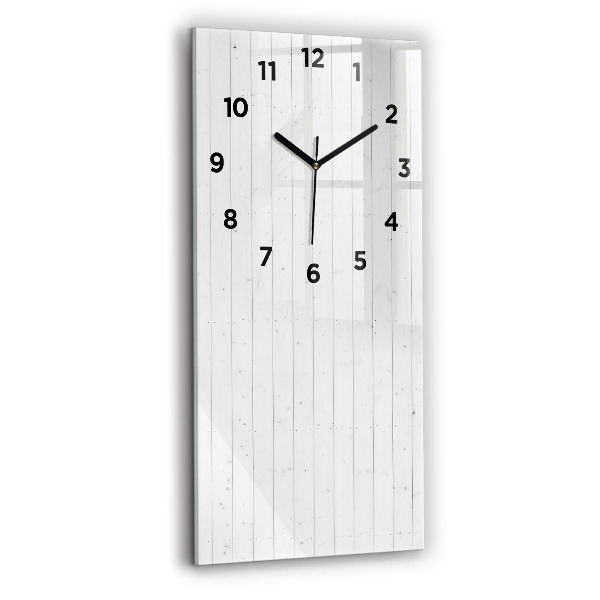 Horloge murale verticale Motif de panneaux en bois