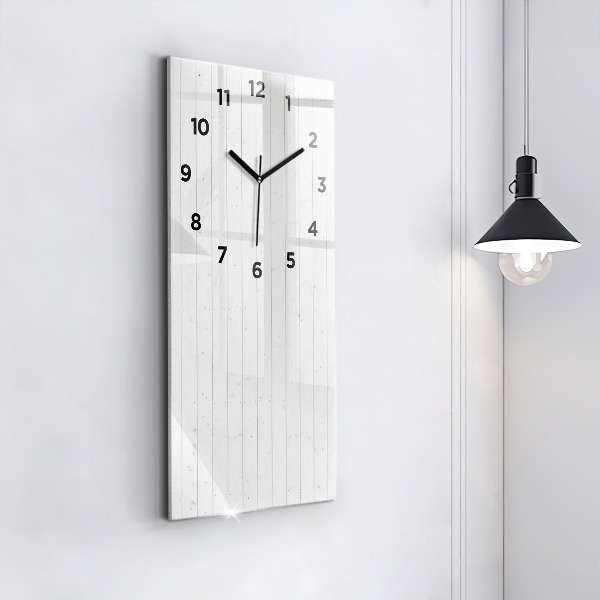 Horloge murale verticale Motif de panneaux en bois