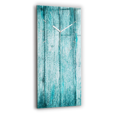 Horloge murale verticale Vieux bois bleu