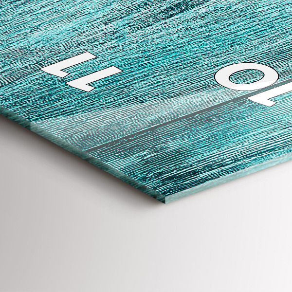 Horloge murale verticale Vieux bois bleu